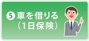 車を借りる時は1日保険